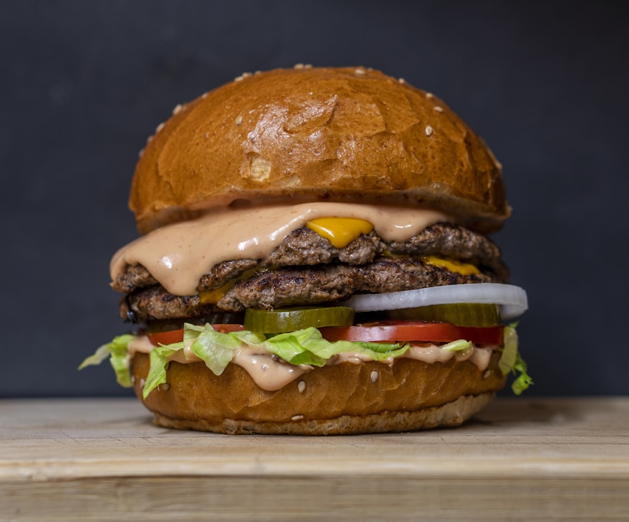 A delicious hamburger